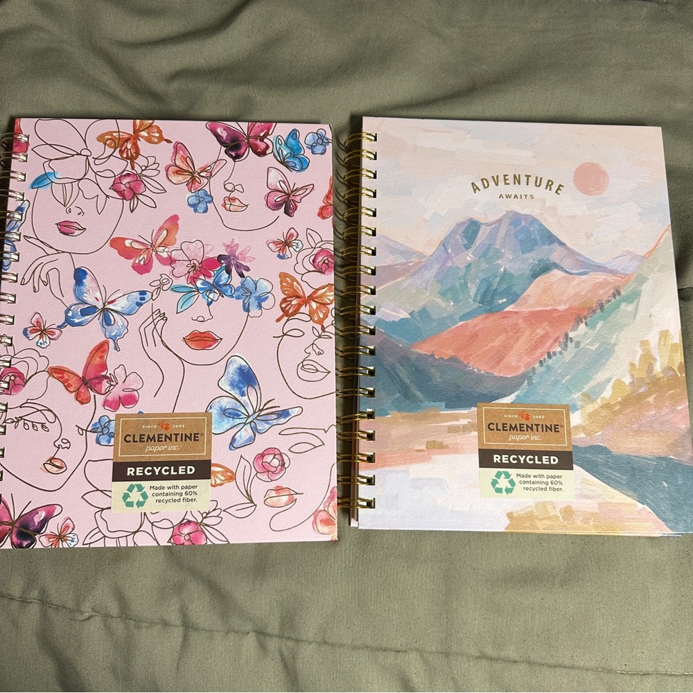 Two Binded-Wire Lined Journals
